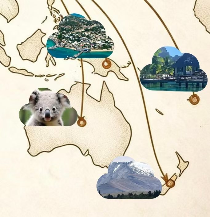 South Pacific Service Area — Australia & Pacific Islands Map